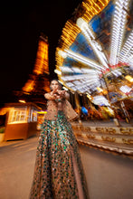 Load image into Gallery viewer, Copper Emerald Skirt Set