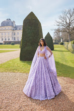 Load image into Gallery viewer, Mauve Sequin Lehenga Set