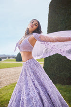 Load image into Gallery viewer, Mauve Sequin Lehenga Set