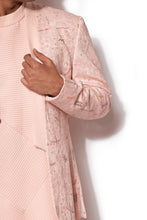 Load image into Gallery viewer, Pink Embroidered Open Bandhgala Set