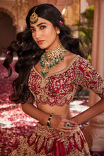 Load image into Gallery viewer, Red heavily embroidered lehenga