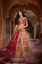 Load image into Gallery viewer, Red heavily embroidered lehenga