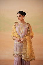 Load image into Gallery viewer, Mauve ready fabric Kurti, garara and mustard dupatta