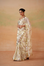 Load image into Gallery viewer, Lime yellow blouse, peticoat, running saree