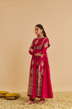 Load image into Gallery viewer, Zainah - Dabka Zardozi Embroidered Silk Hotpink Anarkali Set