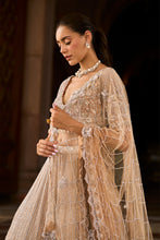 Load image into Gallery viewer, MUSHROOM OMBRE DYED ORGANZA LEHENGA CHOLI SET WITH TULLE DUPATTA