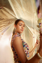 Load image into Gallery viewer, MINT GREEN TULLE LEHENGA CHOLI DUPATTA WITH A WORKED BELT