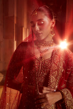 Load image into Gallery viewer, DEEP RED BRIDAL LEHENGA CHOLI SET