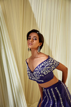 Load image into Gallery viewer, INK BLUE LEHENGA SET