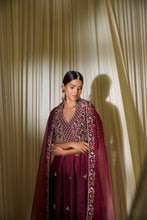 Load image into Gallery viewer, WINE ANARKALI SET