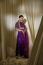 Load image into Gallery viewer, PURPLE ANARKALI SET
