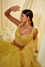 Load image into Gallery viewer, LIME GREEN LEHENGA SET