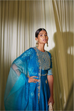 Load image into Gallery viewer, CERULEAN BLUE ANARKALI SET