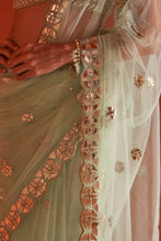 Load image into Gallery viewer, Sea Green Net Saree