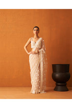Load image into Gallery viewer, Peach Net saree