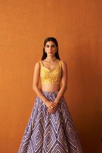 Load image into Gallery viewer, Purple Raw Silk Lehenga Set