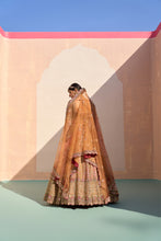 Load image into Gallery viewer, Mustard Organza Double Duppatta Lehenga Set