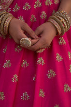 Load image into Gallery viewer, Rani Pink Double Dupatta Lehenga Set