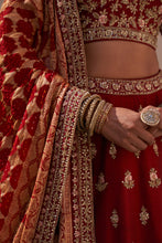 Load image into Gallery viewer, Maroon Double Dupatta Lehenga Set