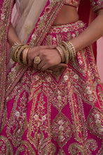 Load image into Gallery viewer, Rani Pink Double Dupatta Lehenga Set