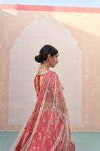 Load image into Gallery viewer, Red Double Dupatta Lehenga Set