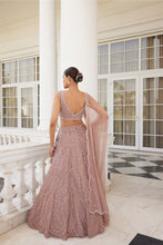 Load image into Gallery viewer, SALMON PINK EMBROIDERED LEHENGA SET