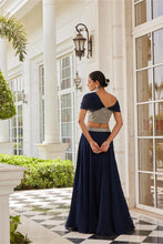 Load image into Gallery viewer, SILK BLOUSE CHIFFON DRAPE ORGANZA SKIRT