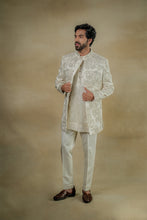 Load image into Gallery viewer, Mother of Pearl Long Bandhgala set