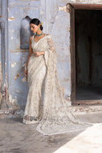 Load image into Gallery viewer, CREAM NET SAREE