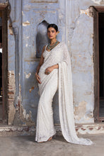 Load image into Gallery viewer, IVORY GEORGETTE SAREE