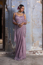 Load image into Gallery viewer, LAVENDER GEORGETTE DRAPE SAREE