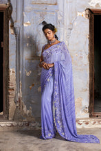 Load image into Gallery viewer, INK BLUE OMBRE SAREE