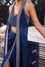 Load image into Gallery viewer, TUSSAR BLOUSE ORGANZA SKIRT ORGANZA CAPE