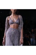 Load image into Gallery viewer, Hestia Shimmer Tulle Crystalline Skirt And Choli Set