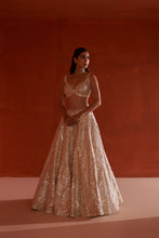 Load image into Gallery viewer, Ivory Raw Silk Lehenga Set