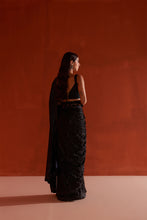 Load image into Gallery viewer, Black Sequins Georgette Saree