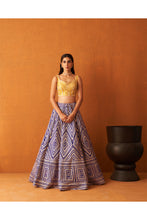 Load image into Gallery viewer, Purple Raw Silk Lehenga Set