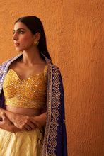 Load image into Gallery viewer, Yellow Raw Silk Lehenga Set