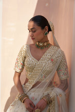 Load image into Gallery viewer, Ivory Double Dupatta Lehenga Set