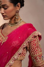 Load image into Gallery viewer, Pink Double Dupatta Lehenga Set
