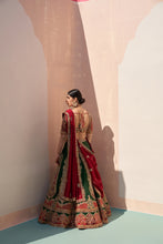 Load image into Gallery viewer, Bottle Green Double Dupatta Lehenga Set
