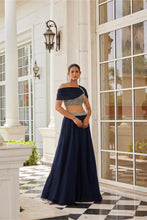 Load image into Gallery viewer, SILK BLOUSE CHIFFON DRAPE ORGANZA SKIRT