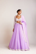 Load image into Gallery viewer, Lilac Organza Lehenga Set