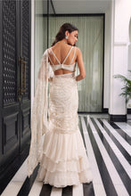 Load image into Gallery viewer, TUSSAR BLOUSE ORGANZA AND CHIFFON SAREE