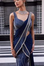 Load image into Gallery viewer, TUSSAR BLOUSE NET AND CHIFFON SAREE
