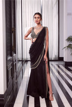Load image into Gallery viewer, TUSSAR BLOUSE ORGANZA AND CHIFFON SAREE