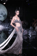 Load image into Gallery viewer, Arete Shimmer Tulle Sari Gown