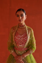 Load image into Gallery viewer, Multicolor Raw Silk Lehenga Set
