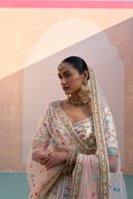 Load image into Gallery viewer, Ivory Double Dupatta Lehenga Set
