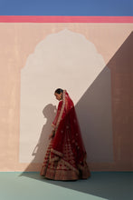 Load image into Gallery viewer, Maroon Double Dupatta Lehenga Set